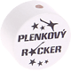 Conta com motivo "Plenkovy Rocker" : branco - preto