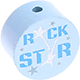 Perles avec motif « Rockstar » : bleu bébé