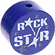 Motivpärla – "Rockstar" : mörkblå