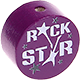 Kraal met motief "Rockstar" : paars paars