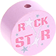 Conta com motivo "Rockstar" : rosa