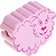 motif bead – sheep : pastel pink