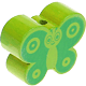 motif bead – butterfly : yellow green
