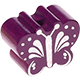 Motivperle – Schmetterling mit Glitzerfolie : purpurlila