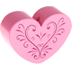 motif bead – curlicue heart : baby pink