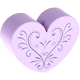 Kraal met motief Uitbundig versierd hart : lila