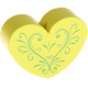 Kraal met motief Uitbundig versierd hart : citroen