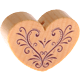 motif bead – curlicue heart : natural
