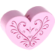 motif bead – curlicue heart : pastel pink