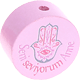 motif bead – "Seni seviyorum Anne" : pastel pink