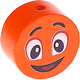 Kraal met motief smiley : oranje