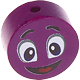 motif bead – smiley : purple