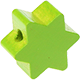 Motivpärla – stjärna : gulgrön