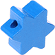 motif bead – star with 6 points : medium blue