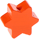 Korálek s motivem – Tvar hvězda : oranžová