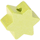 motif bead – star with 6 points : nacre lemon