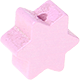 motif bead – star with 6 points : nacre pastel pink