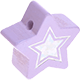 motif bead – star with glitter foil : lilac