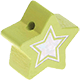 Conta com motivo Estrela em Glitter : limão