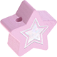 Conta com motivo Estrela em Glitter : rosa