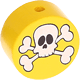 motif bead – skull : yellow