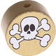 motif bead – skull : gold