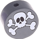 motif bead – skull : grey