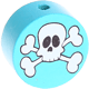 motif bead – skull : light turquoise