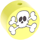 motif bead – skull : lemon