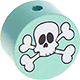motif bead – skull : mint
