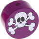 Perles avec motif crâne : violet violet