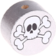 motif bead – skull : silver