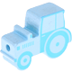 Kraal met motief Tractor : babyblauw