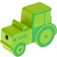 Korálek s motivem – Tvar traktor : žlutozelená