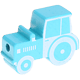 Korálek s motivem – Tvar traktor : světle tyrkysová