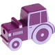 Motivpärla – traktor : purpurlila