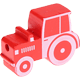 Korálek s motivem – Tvar traktor : červená