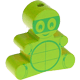 Motivpärla – sköldpadda : gulgrön
