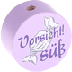 Perles avec motif « Vorsicht süß » : lilas