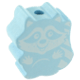 Motivpärla – tvättbjörn : babyblå