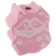 Perles avec motifs – raton laveur : rose bébé