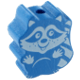 Perlina sagomata “Procione” : blu medio