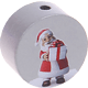 Motivpärla – Santa Claus : ljusgrå