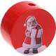 Kraal met motief Kerstman : rood
