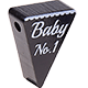 motif bead – pennant "Baby No.1" : black