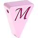 Motivperle – Wimpel mit Buchstaben in Rosa : M