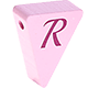 Motivperle – Wimpel mit Buchstaben in Rosa : R