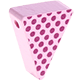 motif bead – pennant, dotted : pastel pink