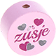 Motivperle – "Zusje" (Niederländisch) : rosa