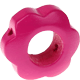 Perles avec motif – fleur : rose foncé